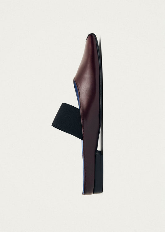 Mele Rift Burgundy Leather Mules-image