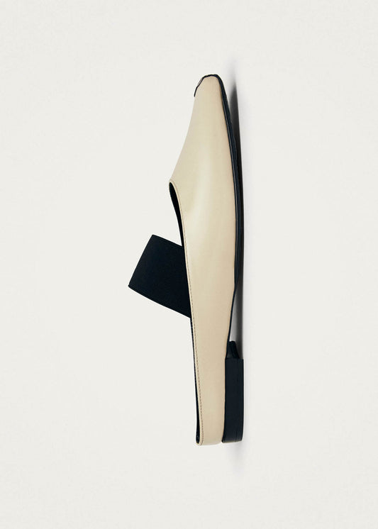 Mele Patent Cream Leather Mules-image