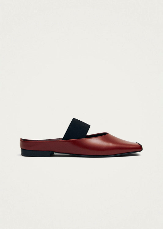 Mele Rift Red Leather Mules-image