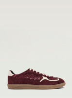 mesh suede burgundy