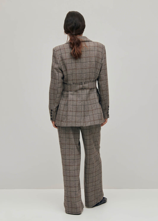 Nagano Checks Brown Blazer-image