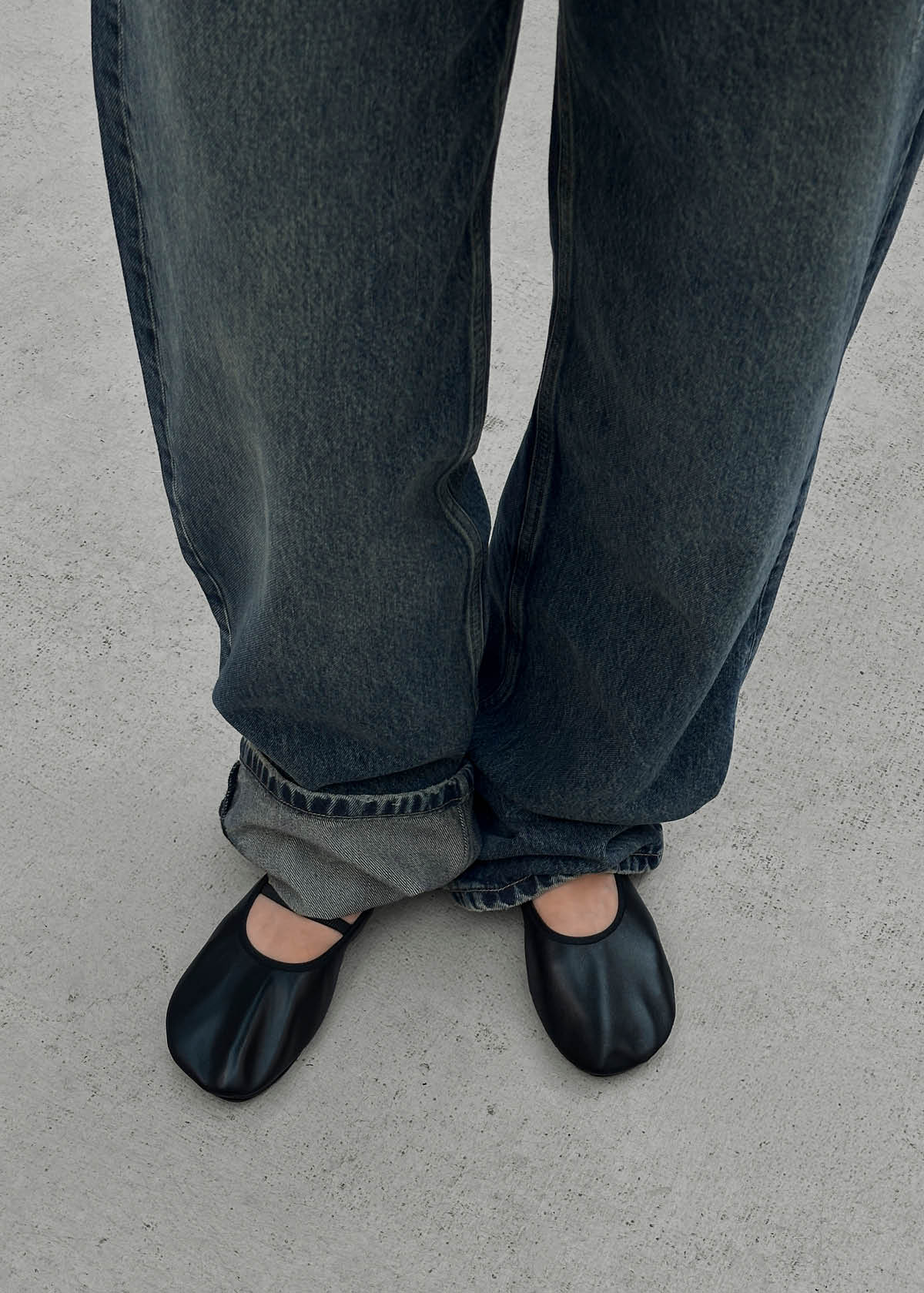 Naira Ballerine in Pelle Nera