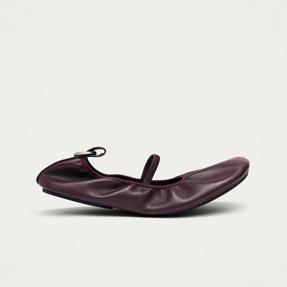 Naira Ballerine in Pelle Bordeaux