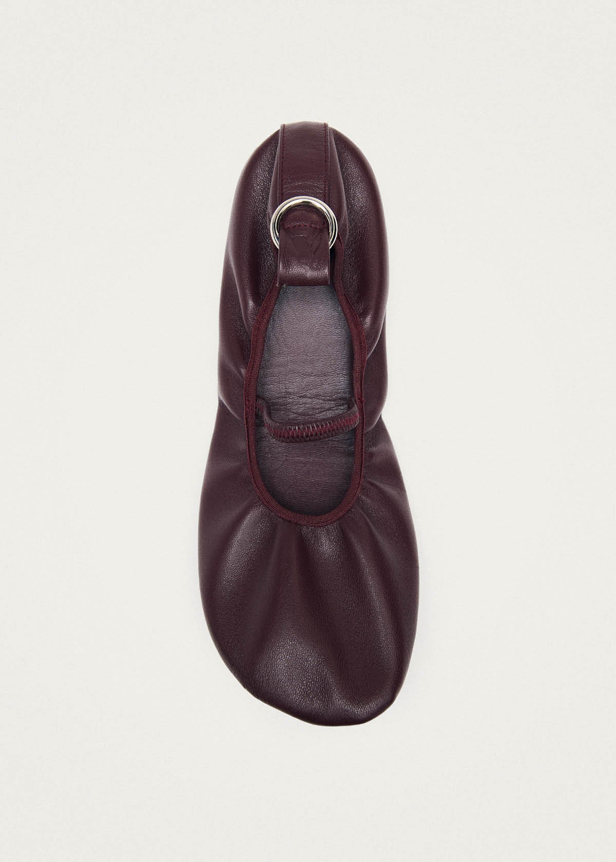 Naira Ballerine in Pelle Bordeaux