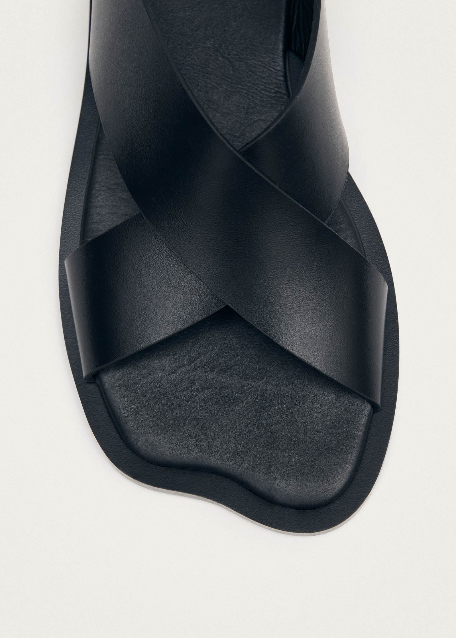 Nalu Sandalias de Cuero Negras