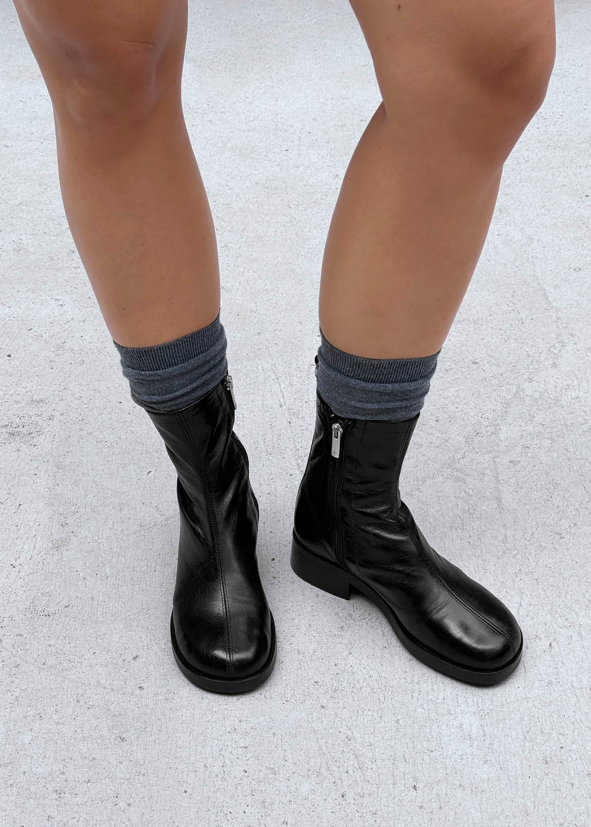 Niam Rift Botines de Cuero Negro