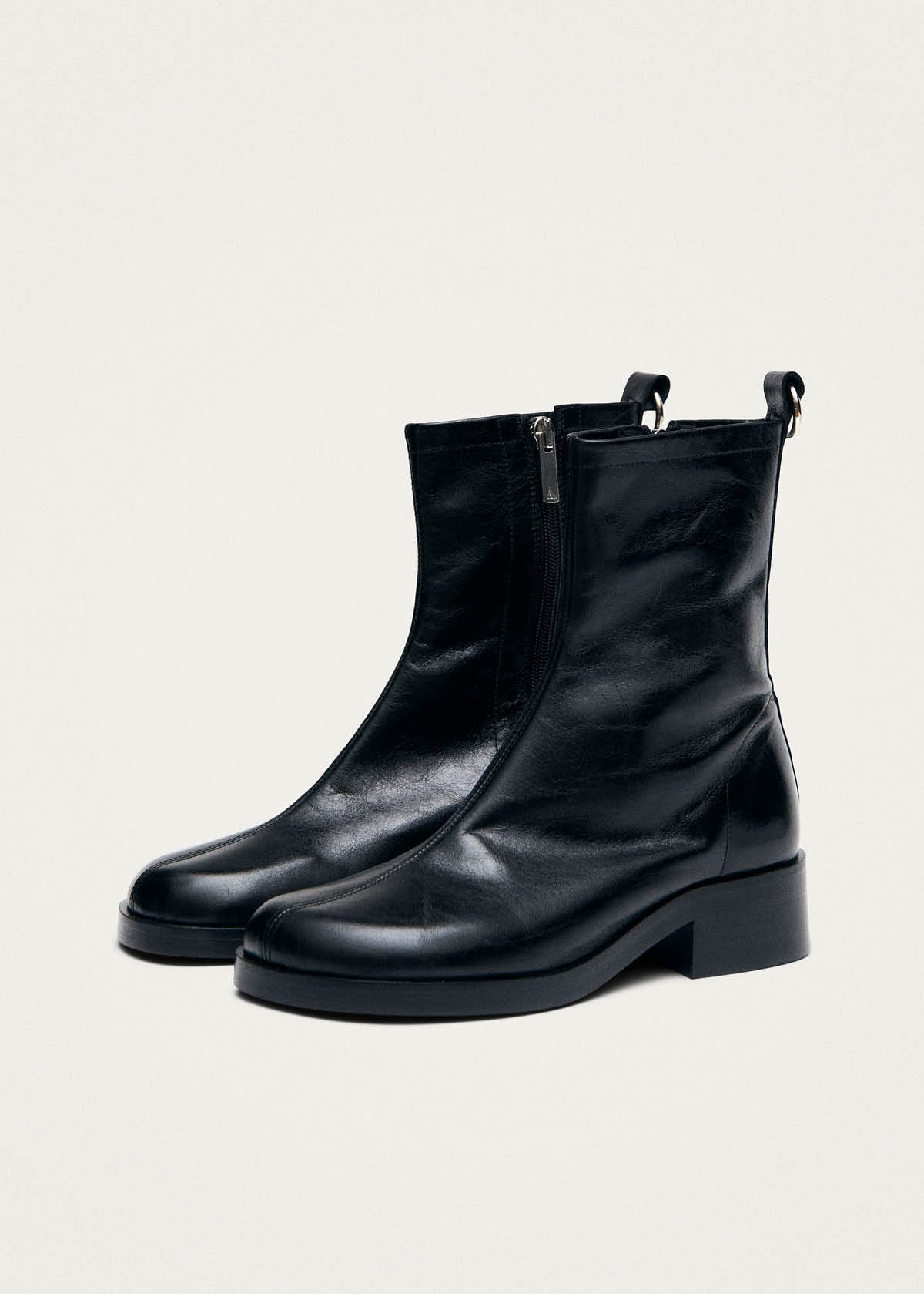 Niam Rift Botines de Cuero Negro