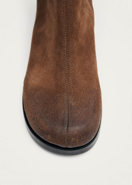 Niam Botines de Cuero Cognac Ante con Efecto Vintage-image