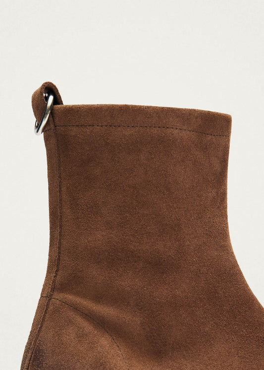 Niam Botines de Cuero Cognac Ante con Efecto Vintage-image