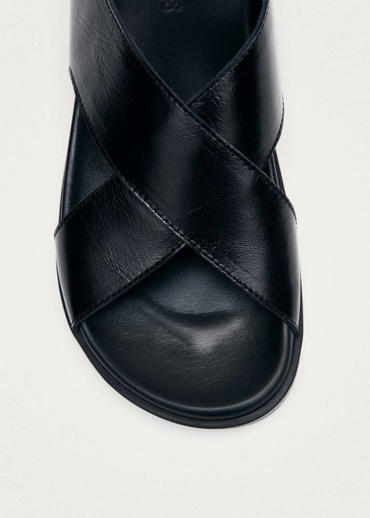 Nico Rift Black Leather Sandals-image