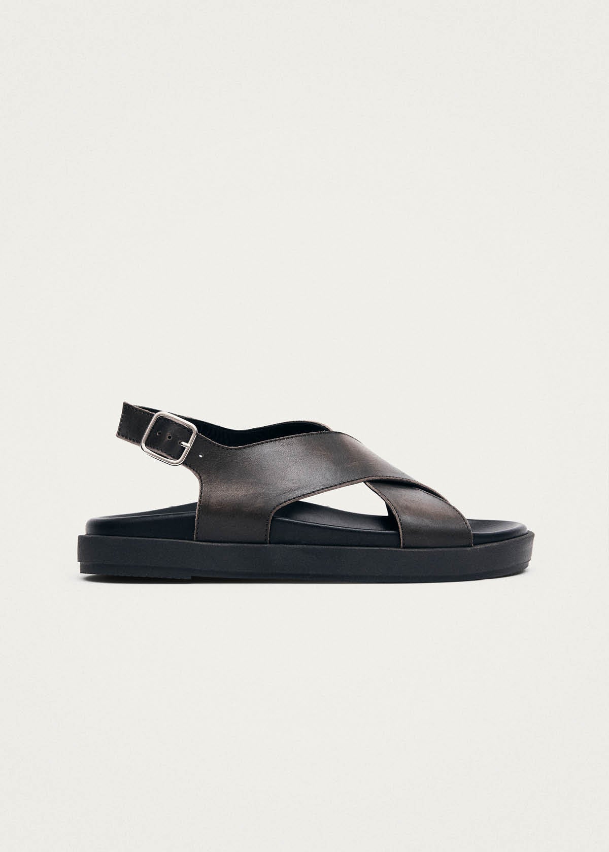 Nico Vintage Effect Brown Leather Sandals