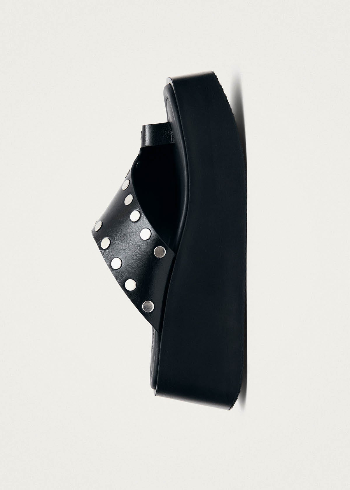 Nova Studs Black Leather Sandals