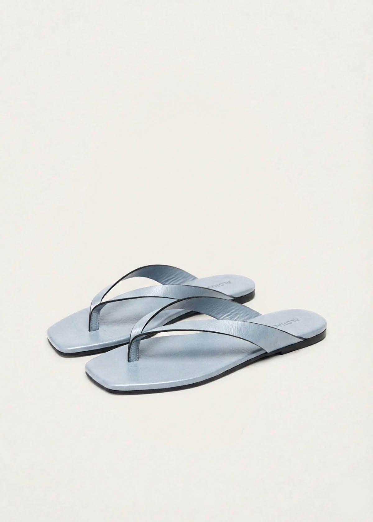Ola Baby Blue Leather Sandals