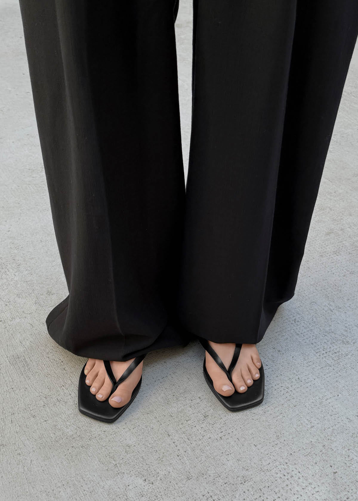 Ola Black Leather Sandals