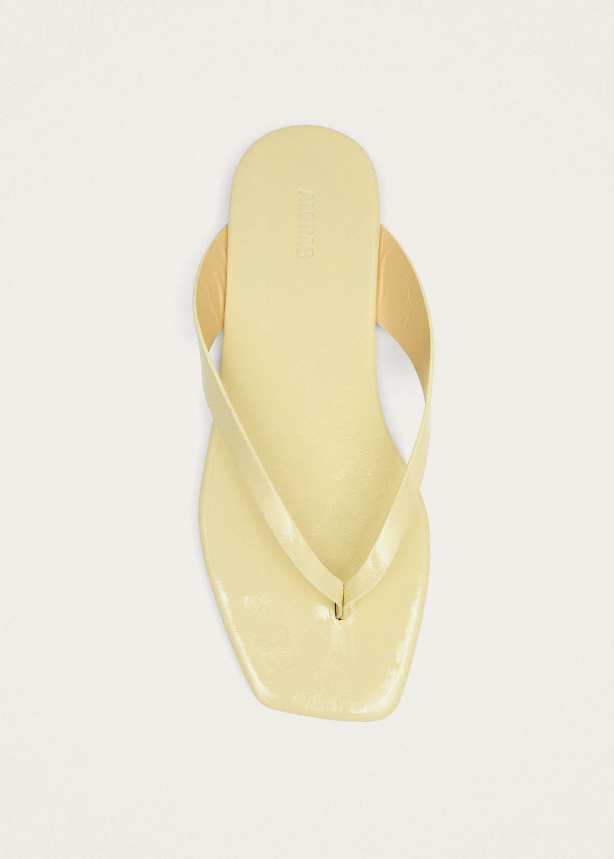 Ola Pale Yellow Leather Sandals | ALOHAS