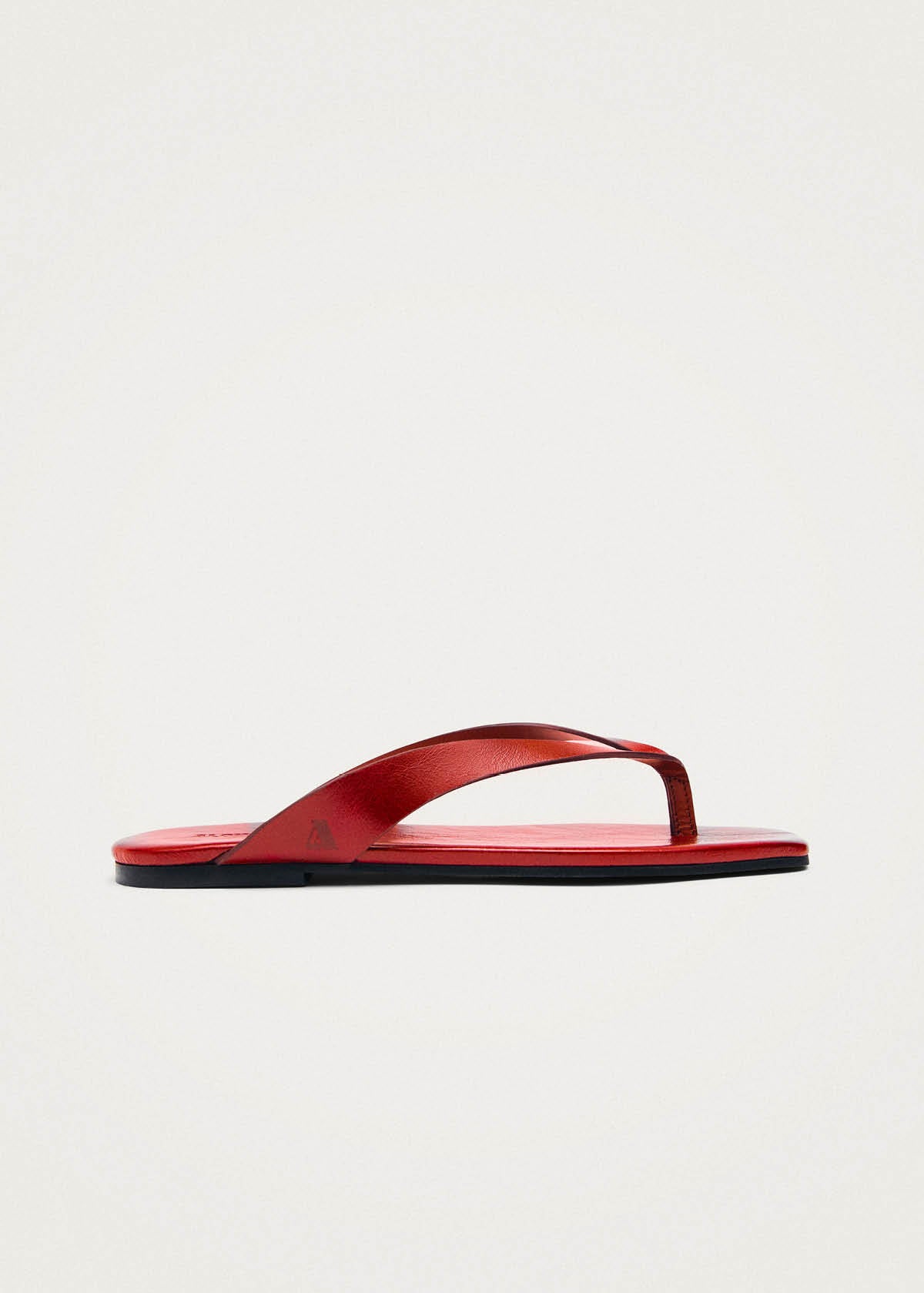 Ola Rift Red Leather Sandals