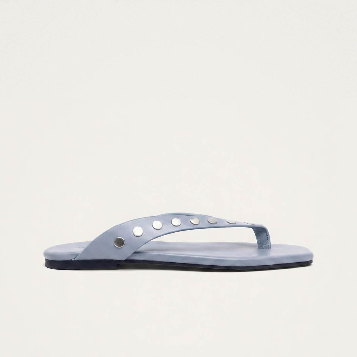 Ola Studs Baby Blue Leather Sandals