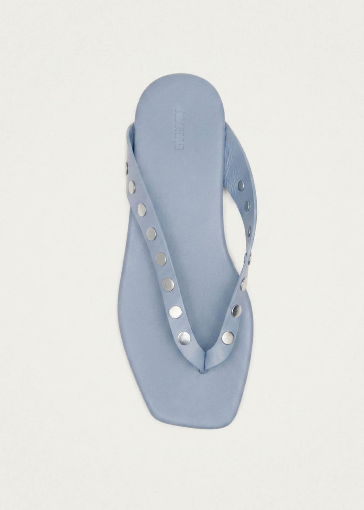 Ola Studs Baby Blue Leather Sandals