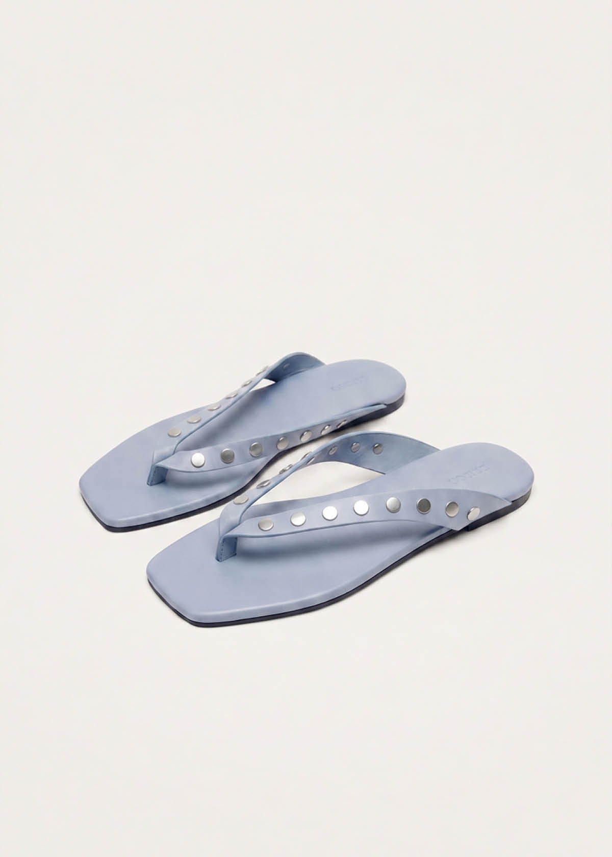 Ola Studs Baby Blue Leather Sandals