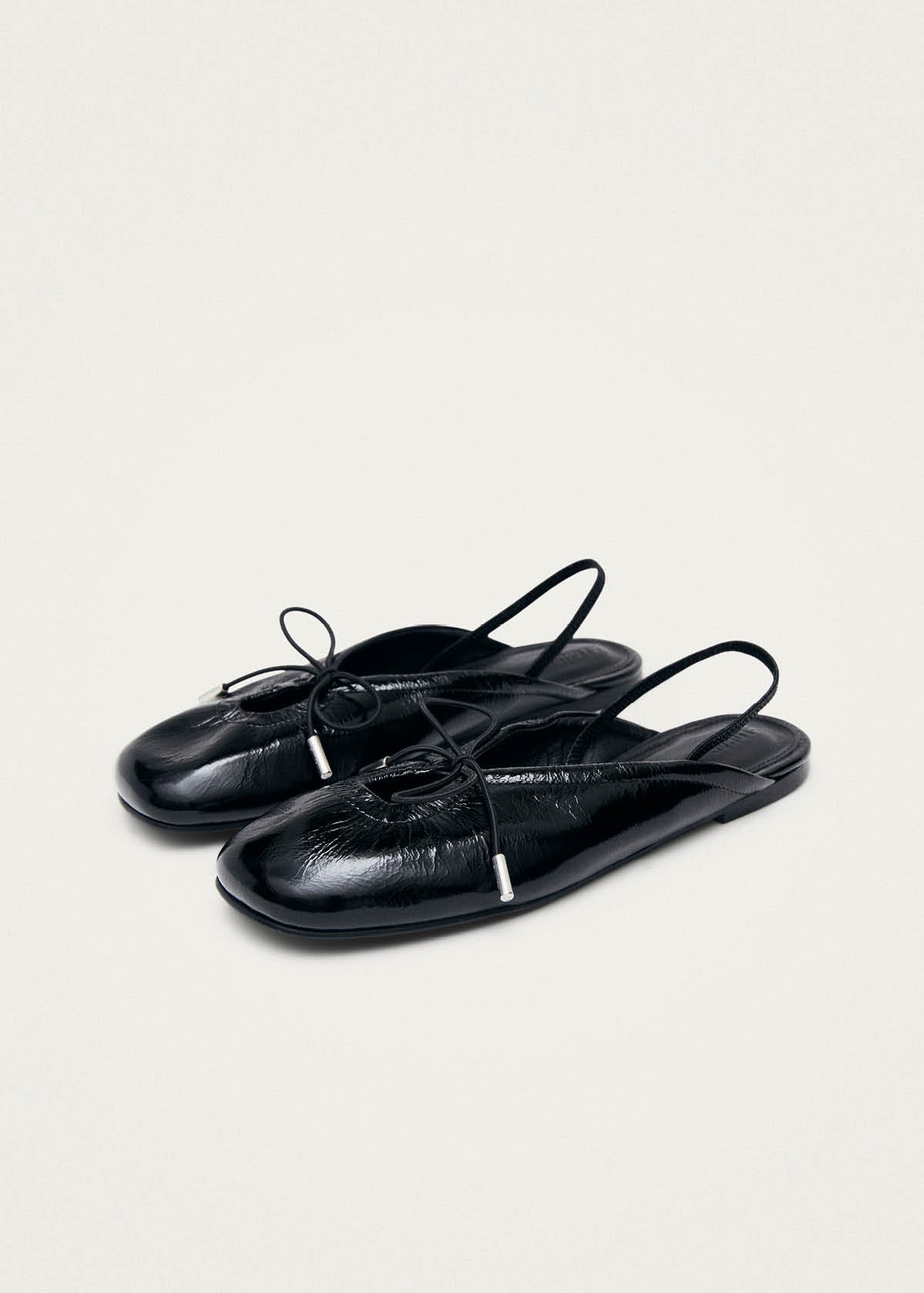 Oli Patent Black Leather Ballet Flats