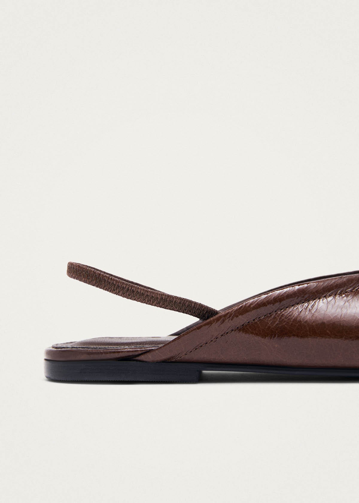 Oli Patent Brown Leather Ballet Flats