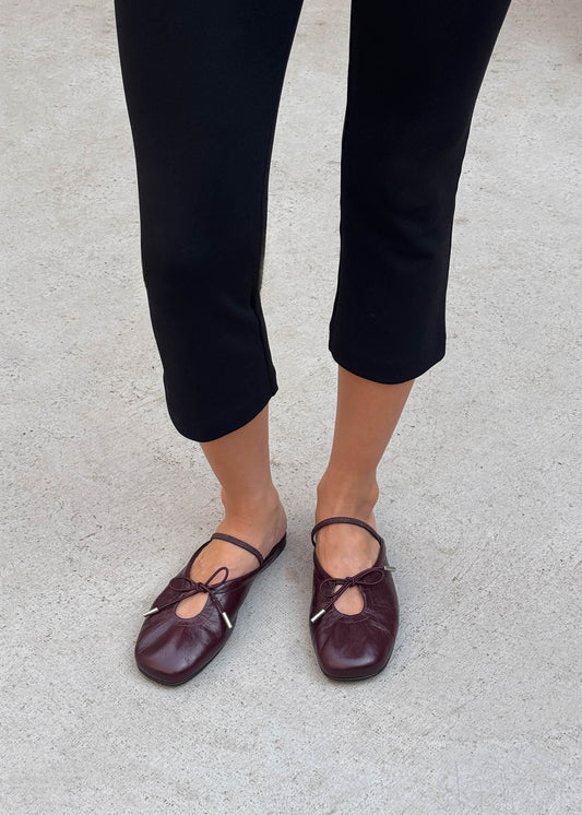 Oli Rift Burgundy Leather Ballet Flats-image