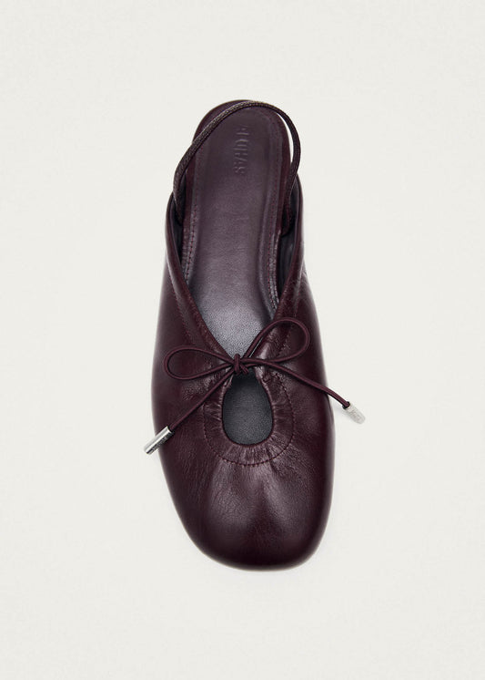 Oli Rift Burgundy Leather Ballet Flats-image