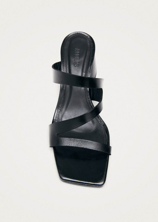 Orielle Rift Black Leather Sandals-image