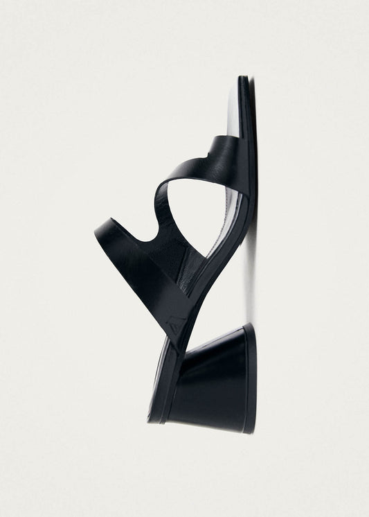 Orielle Rift Black Leather Sandals-image