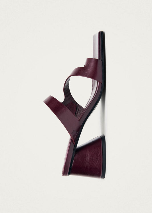 Orielle Rift Burgundy Leather Sandals-image