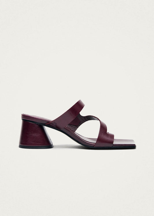 Orielle Rift Burgundy Leather Sandals-image