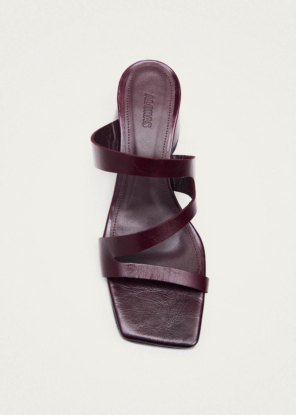 Orielle Rift Burgunder-Leder Sandalen