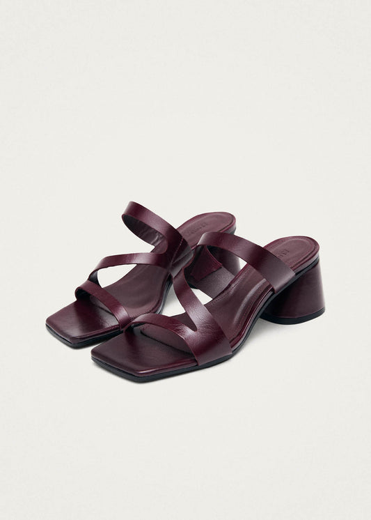 Orielle Rift Burgundy Leather Sandals-image