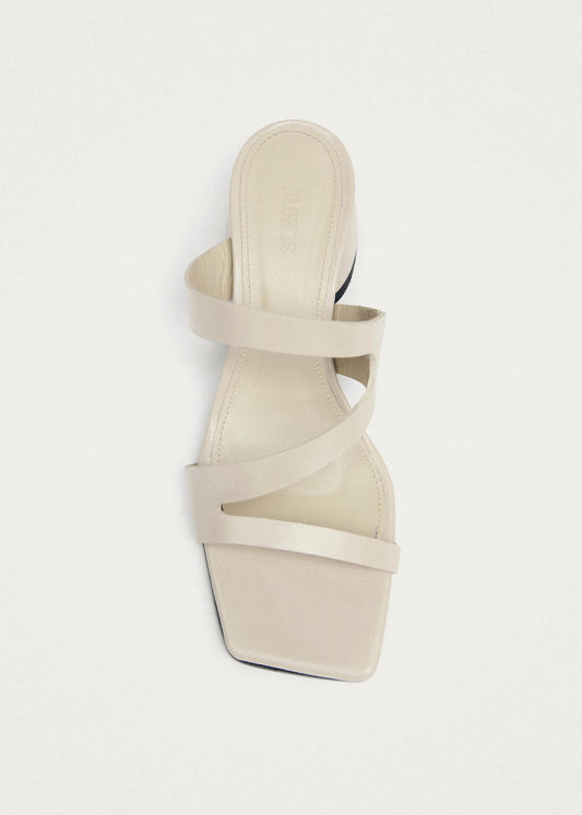 Orielle Rift Cream Leather Sandals-image