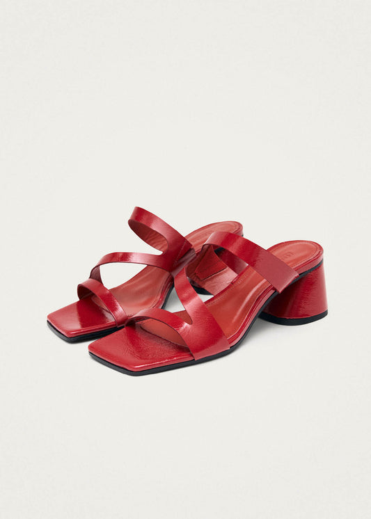 Orielle Rift Red Leather Sandals-image