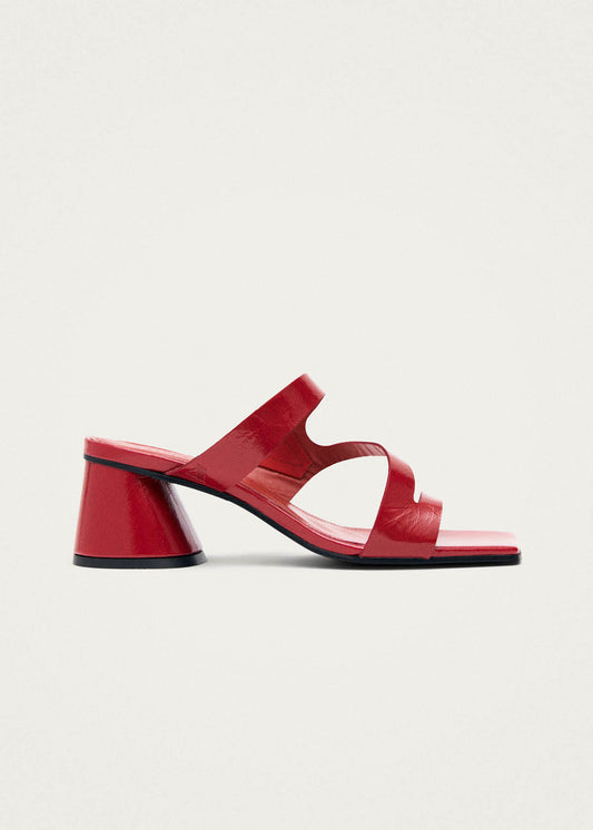 Orielle Rift Red Leather Sandals-image