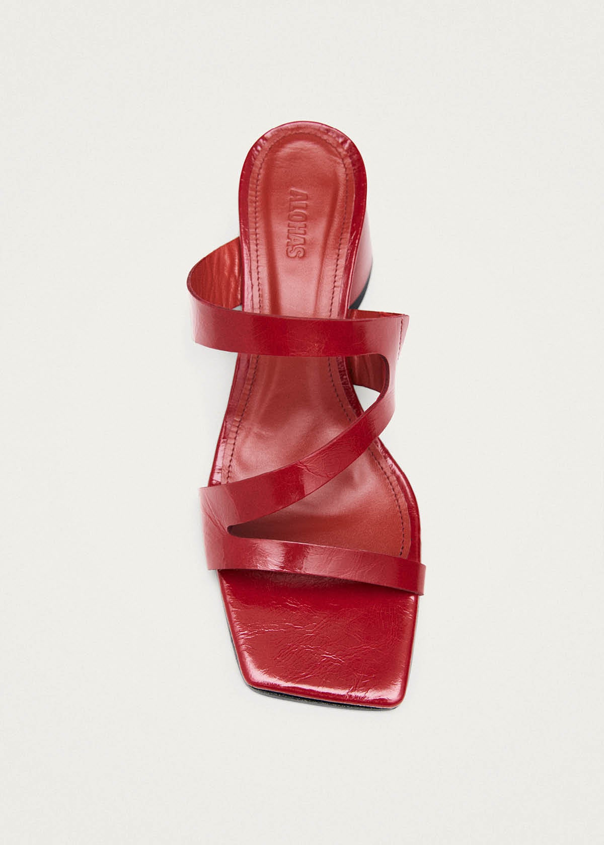 Orielle Rift Rote Leder Sandalen