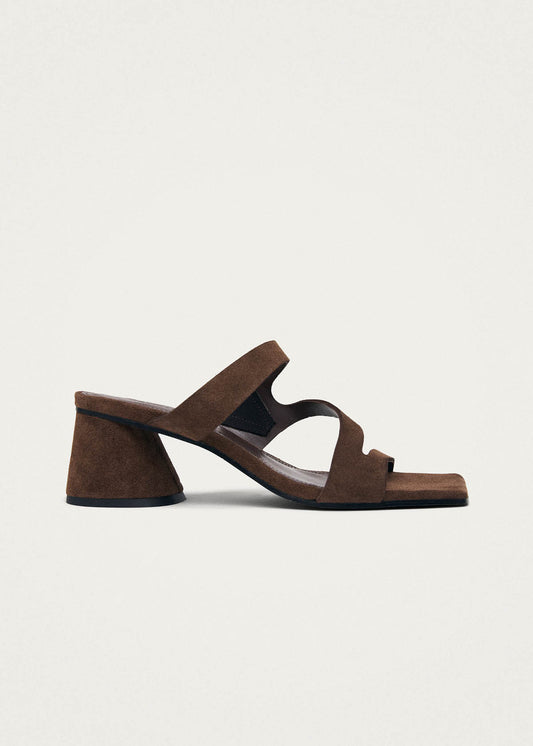 Orielle Suede Brown Leather Sandals-image