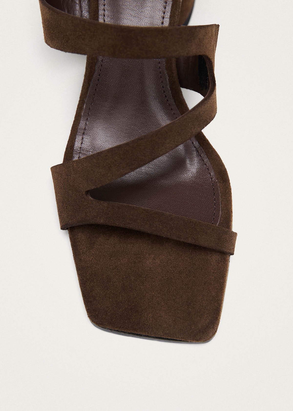 Orielle Wildleder braune Leder Sandalen