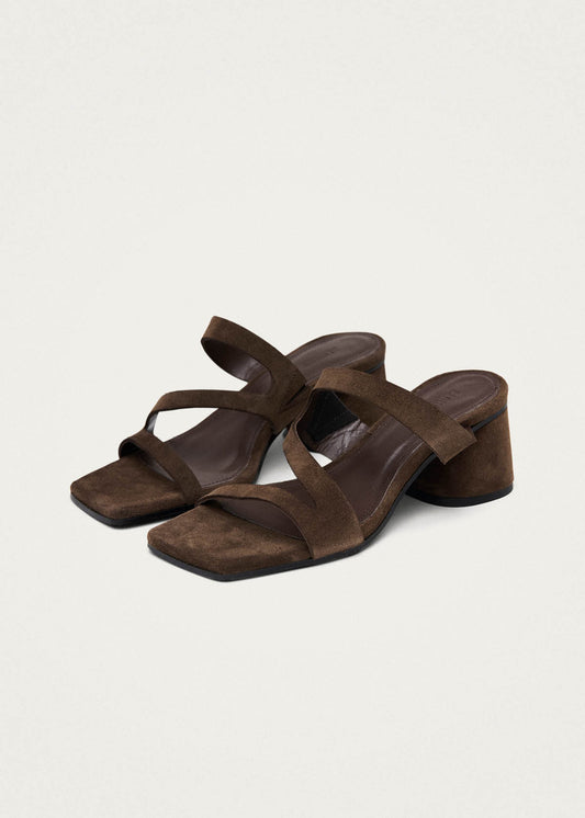 Orielle Suede Brown Leather Sandals-image