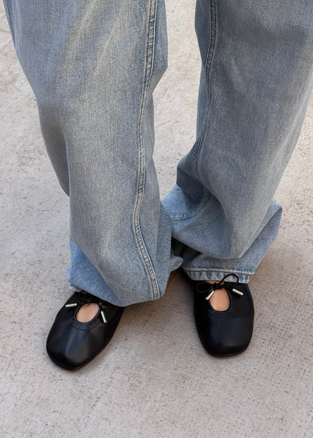 Rosalind Vegan Ballerine in Pelle Vegana Nera