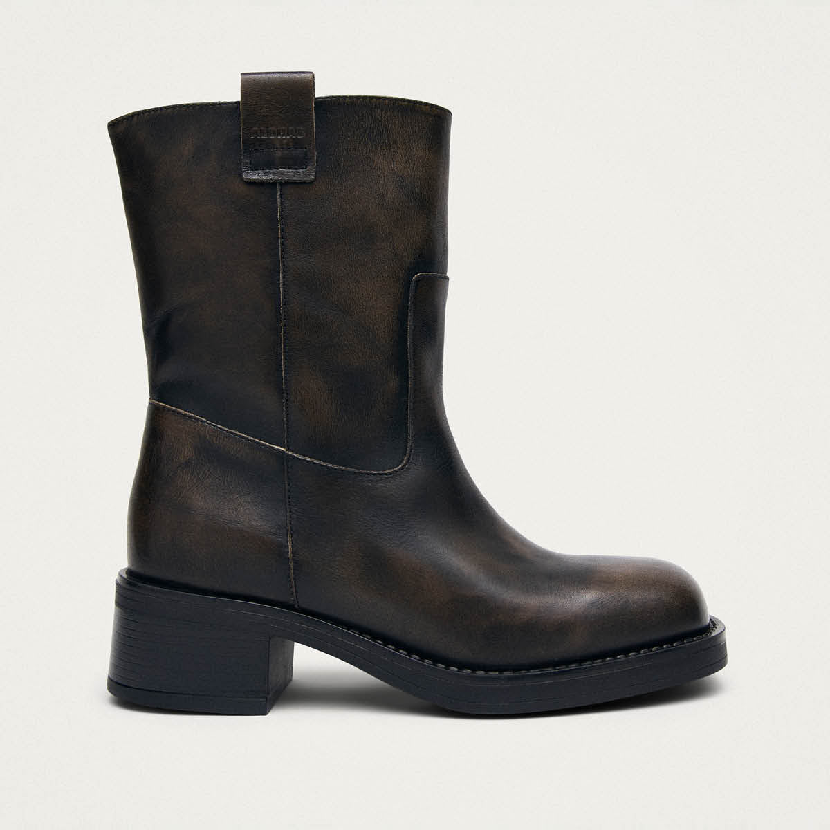 Rajan Botas de cuero efecto vintage color marrón