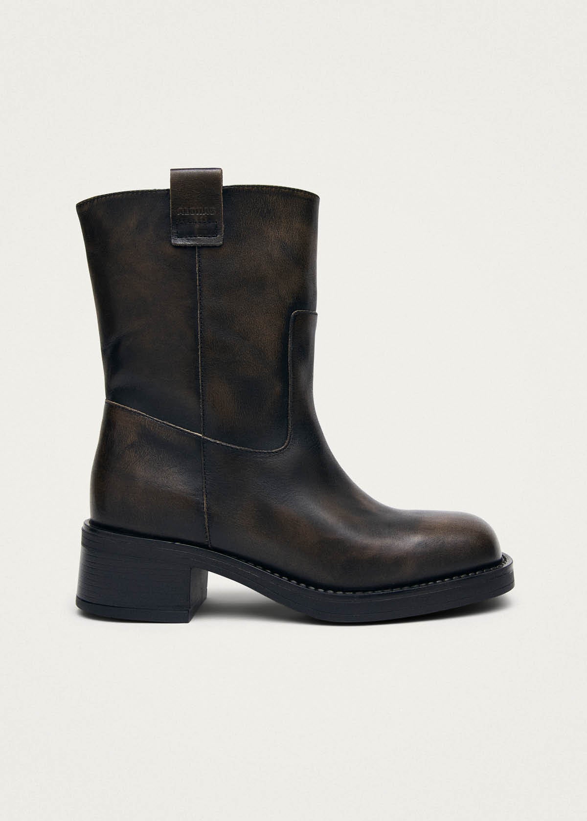 Rajan Botas de cuero efecto vintage color marrón