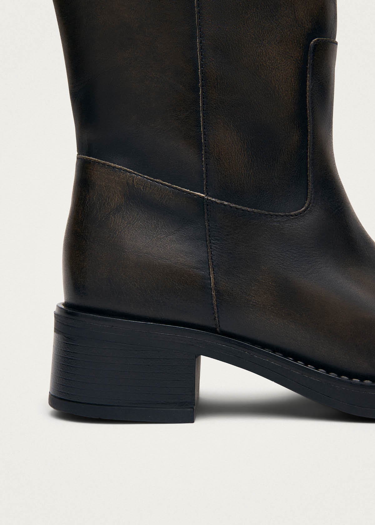 Rajan Botas de cuero efecto vintage color marrón