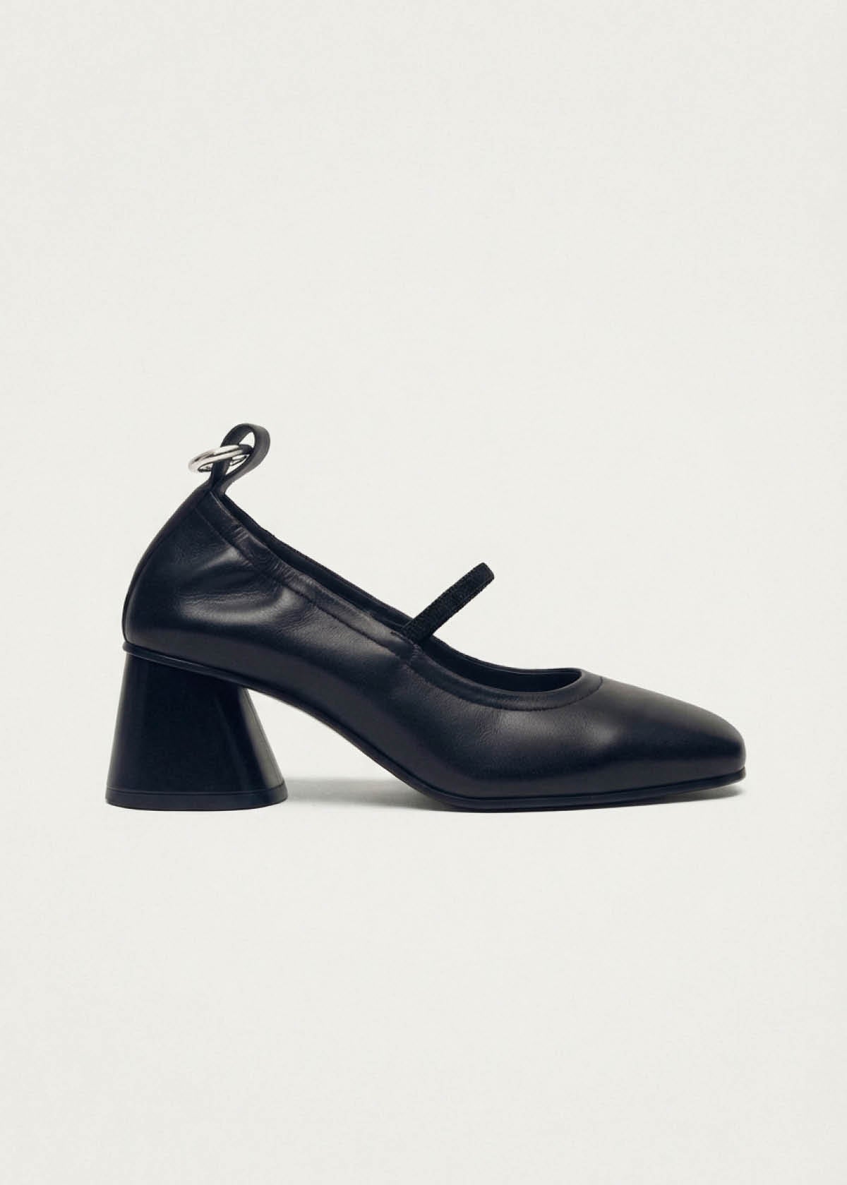 Rhiane Schwarze Leder Pumps