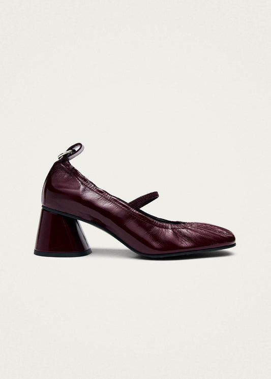 Rhiane Patent Burgundy Leather Pumps-image