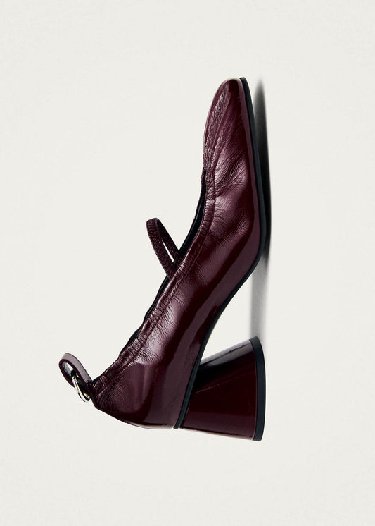 Rhiane Patent Burgundy Leather Pumps-image