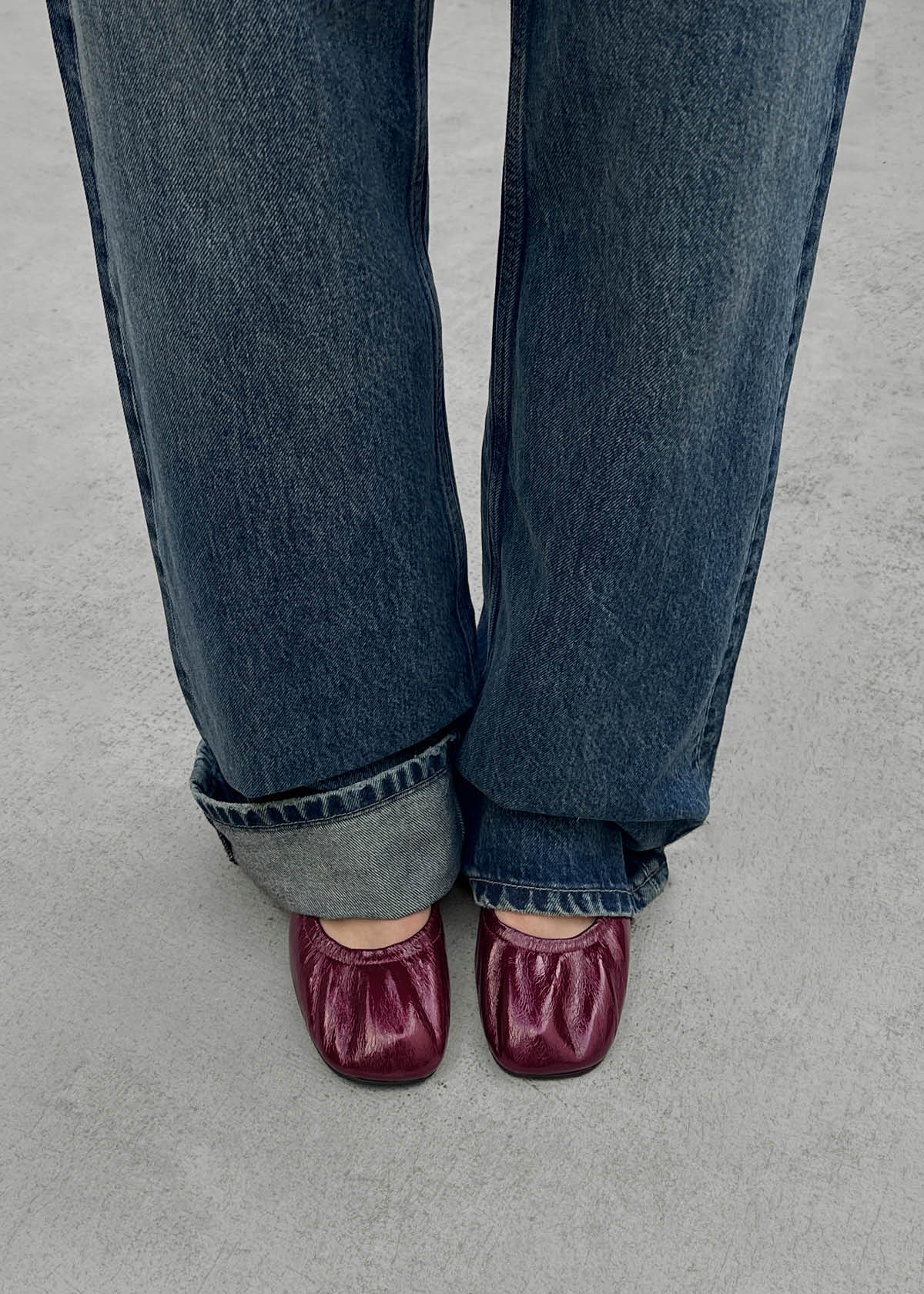 Rhiane Décolleté in Pelle Verniciata Bordeaux