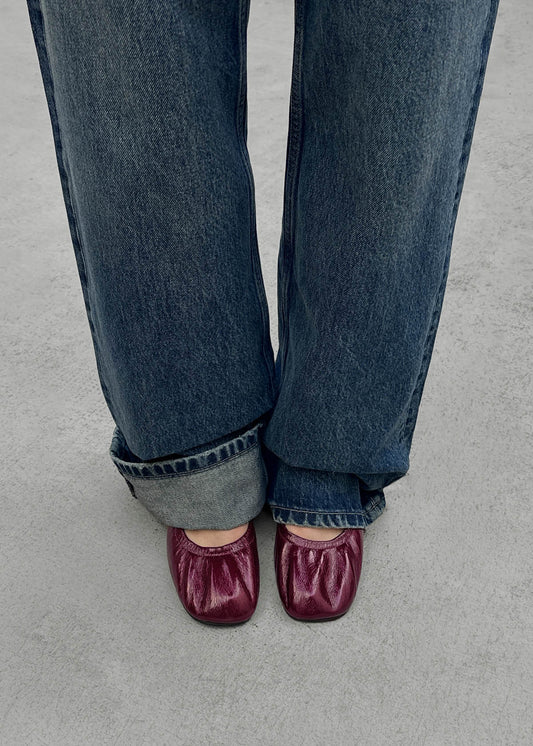 Rhiane Patent Burgundy Leather Pumps-image