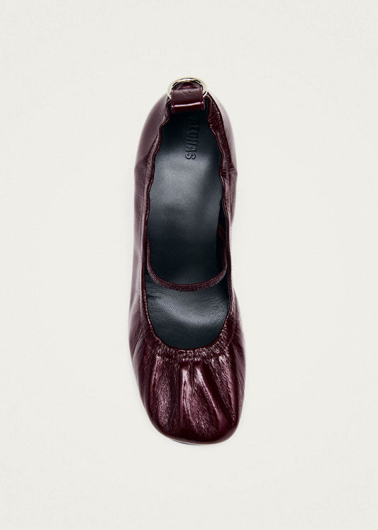 Rhiane Patent Burgundy Leather Pumps-image